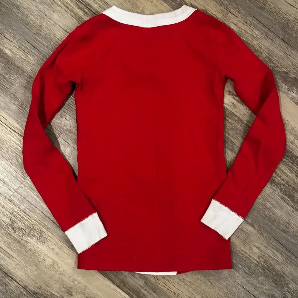 Hanna Andersson Kids Santa Pajama Set - Red - Size 6/7 (120cm) - Organic Cotton